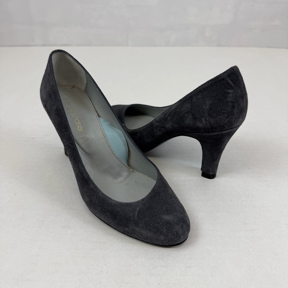 Sergio Rossi Shoes - Sergio Rossi Black Suede Leather‎ Sole Pumps Size 34.5 (US 4.5)